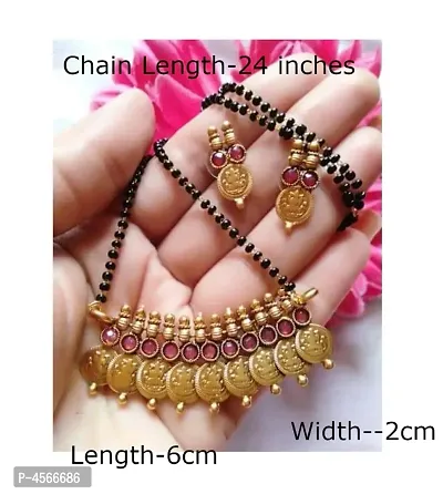Trendy Alloy Mangalsutra With Earring For Women