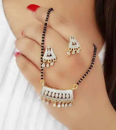 Partywear Designer AD Alloy Mangalsutra Set