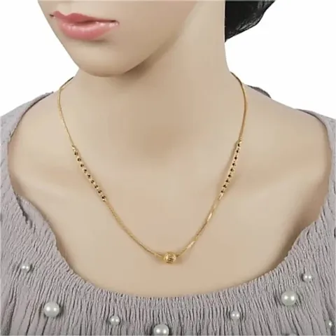 Classy Shimmering Brass Mangalsutra For Women