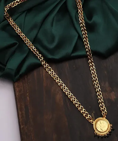 Fancy Golden Alloy Necklace For Womens