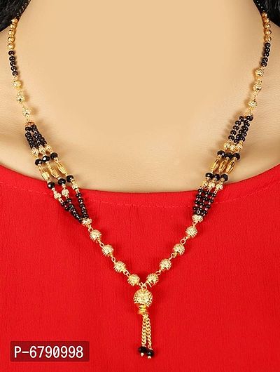 Bhagya Lakshmi Presents Traditional Gold Plated Mangalsutra for Women-thumb0