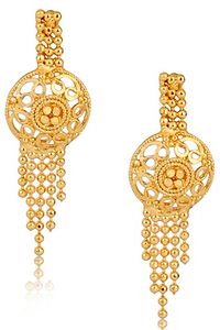 Traditional Gold Plated Necklace with Earrings for Women-thumb2