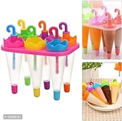 6 Pcs Umbrella Style Ice Candy Stick Popsicle Mold  Kulfi Frozen Stick Ice Cream Pop Yogurt Jelly Lolly Maker Tray Mould-Star Shape