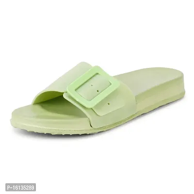Kraasa  Slides with extra Cushion for Women and Girls | Walking Flip Flops| Indoor and Outdoor Slides Pista UK 3-thumb0