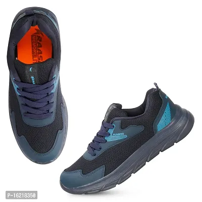 Kraasa Sharks Running  Walking Shoes for Men, Sports Shoes For Men Navy UK 6-thumb2