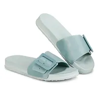 Kraasa  Slides with extra Cushion for Women and Girls | Walking Flip Flops| Indoor and Outdoor Slides Sky UK 3-thumb1