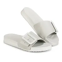 Kraasa  Slides with extra Cushion for Women and Girls | Walking Flip Flops| Indoor and Outdoor Slides Grey UK 3-thumb1