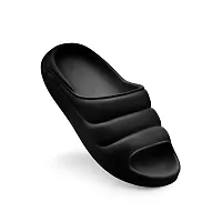 Kraasa Cloud Slides for Men  Women | Pillow Slippers Non-Slip Shower Slides | Indoor and Outdoor Slides Black UK 6-thumb3