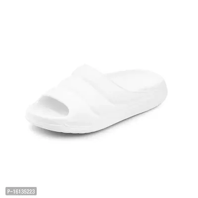 Kraasa Cloud Slides for Men  Women | Pillow Slippers Non-Slip Shower Slides | Indoor and Outdoor Slides White UK 6-thumb0