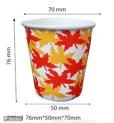 Pack Of 100 Disposable Luxury And Vip Red Paper Cup For Hot Coffee,Drinks For Party 200 Ml-thumb0