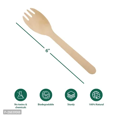 Wood Fork, Biodegradable Disposable Wooden Forks- 100Per Home Compostable Forks, Made From Eco Friendly Birchwood100Mm Pack Of 1