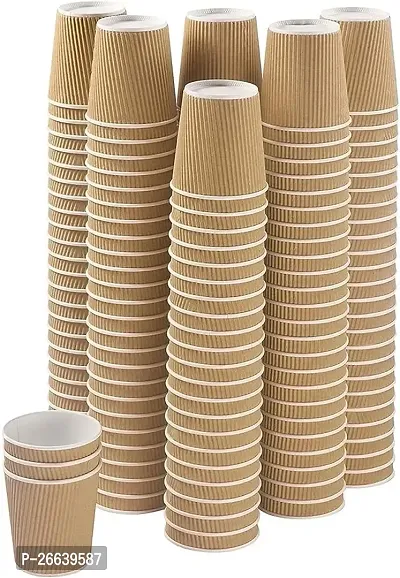 Ripple Cup For Hot And Cold Beverage - 500 Ml Pack Of 100 Pcs Yellwo-thumb0