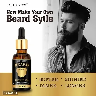 Beard Growth Oil for Thicker and Fuller Beard With 100% Natural Beard Oil for Men. (30 ml )