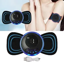 Butterfly Massager with Bluetooth Ultrapods Earbuds with Transparent Charging Case Blue Color ( Pack of 2)-thumb1