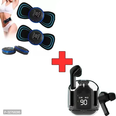 Massager with Ultra Pods Pro, Tws Earbud Bluetooth, Transparent Design ( Pack of 2)