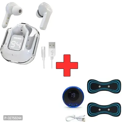 Massager with Ultra Pods Pro, Tws Earbud Bluetooth, Transparent Design ( Pack of 2)-thumb0