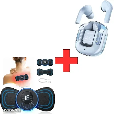 Massager with Ultra Pods Pro, Tws Earbud Bluetooth, Transparent Design ( Pack of 2)