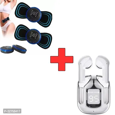 Massager with Ultra Pods Pro, Tws Earbud Bluetooth, Transparent Design ( Pack of 2)