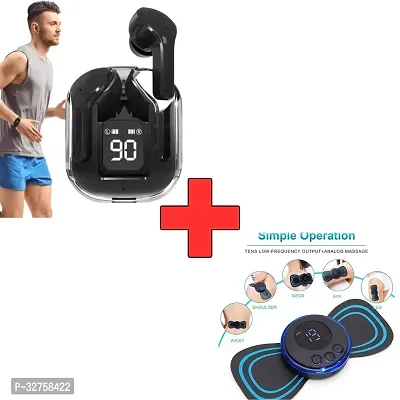 Massager with Ultra Pods Pro, Tws Earbud Bluetooth, Transparent Design ( Pack of 2)