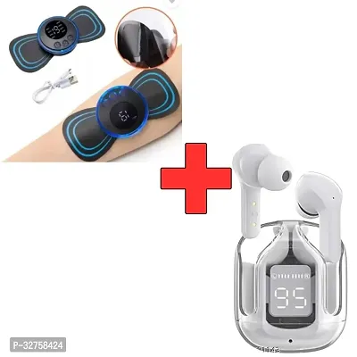 Massager with Ultra Pods Pro, Tws Earbud Bluetooth, Transparent Design ( Pack of 2)-thumb0