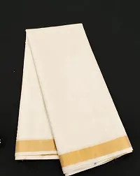 Beautiful White Cotton Silk Solid Saree with Blouse Piece For Women-thumb1