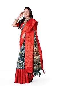 Beautiful Multicoloured Cotton Silk Woven Design Saree with Blouse Piece For Women-thumb3