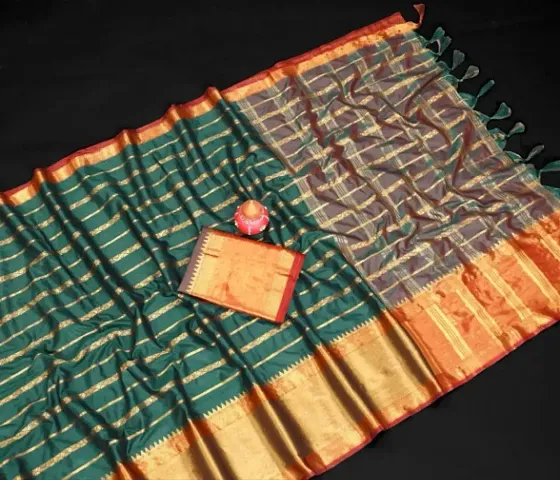 Pure Narayanpet Hand woven Mercerised saree With Unstitched Blouse Indian Ethnic Saree For Women