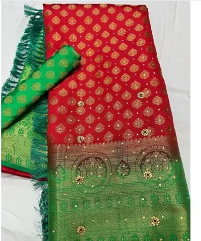 Best Selling Silk Blend Saree with Blouse piece 