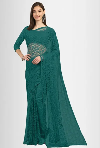 Elegant Net Bollywood Saree With Blouse Piece