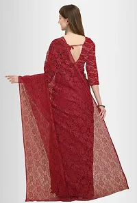 Elegant Net Bollywood Saree With Blouse Piece-thumb1