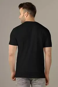 Vmakecustom Graphic Print Men Round Neck Black TShirt-thumb1