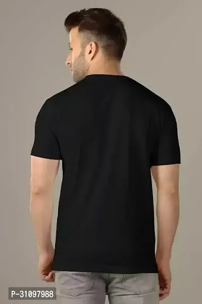 Vmakecustom Graphic Print Men Round Neck Black TShirt-thumb2