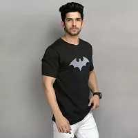 Vmakecustom Printed Men Round Neck Black TShirt-thumb1