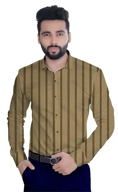 JAVERI Men's Formal Polycotton Material, Slim Fit Classic Collar Fullsleeve Casual Shirts (JR-J4-005-M)