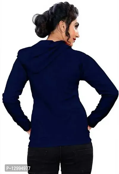 ZINUX Women's and Girls Cat Hoodie for Women | Full Sleeve Stylish Women's Sweatshirts (ZN-J5_MIYAV_Blue_XL)-thumb5