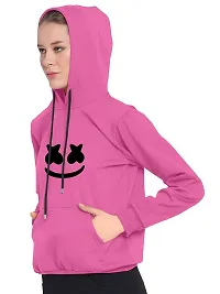 ZINUX Women's and Girls Smail Hoodie for Women | Full Sleeve Stylish Women's Sweatshirts (ZN-J5-SMILE_Pink_M)-thumb2