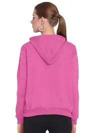 ZINUX Women's and Girls Smail Hoodie for Women | Full Sleeve Stylish Women's Sweatshirts (ZN-J5-SMILE_Pink_M)-thumb3