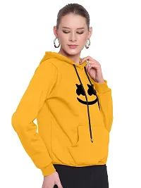 ZINUX Women's and Girls Smail Hoodie for Women | Full Sleeve Stylish Women's Sweatshirts (ZN-J5-SMILE_Yellow_XL)-thumb1