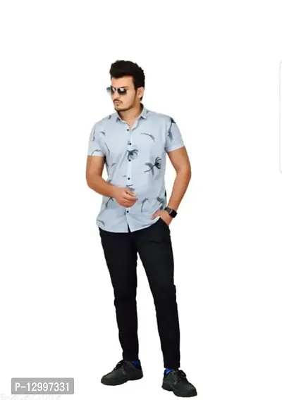 JAVERI Men's Formal Polycotton Material, Slim Fit Classic Collar Fullsleeve Casual Shirts (JR-04-L)-thumb2