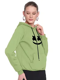 ZINUX Women's and Girls Smail Hoodie for Women | Full Sleeve Stylish Women's Sweatshirts (ZN-J5-SMILE_Pista_M)-thumb1
