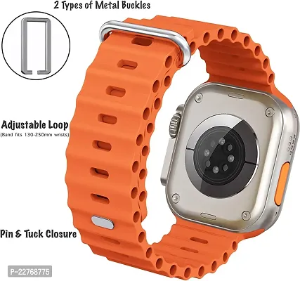 Series 8 Ultra Smart Watch HD 1.99 Inch Display Smart Watch Bluetooth Calling, Heart Rate, Sports Mode, Sleep Monitoring with Waterproof (Orange)-thumb2