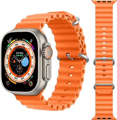 Series Ultra Smart Watch HD 1.99 Inch Display Smart Watch Bluetooth Calling, Heart Rate, Sports Mode, Sleep Monitoring with Waterproof (Orange)