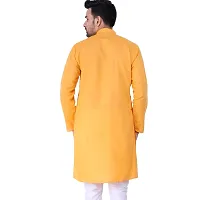 HUZUR Mens Cotton Kurta (36, Orange)-thumb1