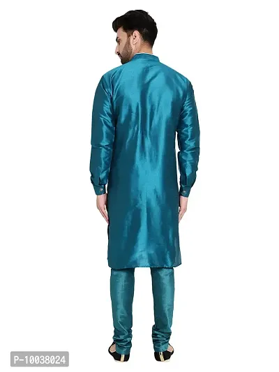 Huzur Mens Silk 6 Loop Kurta Pajama (44, 6LKP_RAMA)-thumb2