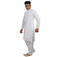 HUZUR Men's Cotton Solid Straight Kurta Pyjama Set| Ethnic Wear|Traditional Wedding Wear - D-51115-42-thumb2