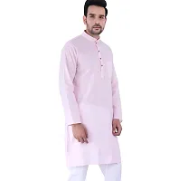 HUZUR Mens Cotton Kurta (44, Pink)-thumb3