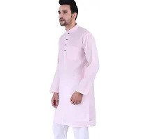 HUZUR Mens Cotton Kurta (44, Pink)-thumb2