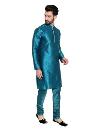 Huzur Mens Silk 6 Loop Kurta Pajama (44, 6LKP_RAMA)-thumb2