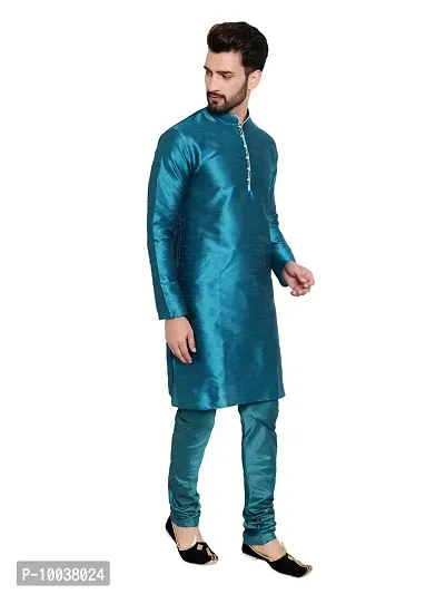 Huzur Mens Silk 6 Loop Kurta Pajama (44, 6LKP_RAMA)-thumb3