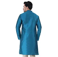 HUZUR Mens Silk Kurta (XX-Large, RAMA)-thumb1